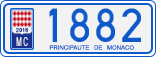 License plate of Monaco, Cars