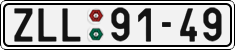 License plate of the Czech Republic, Cars (1960)