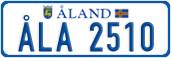 License plate of Åland, Cars (ÅLA 1234)