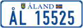 License plate of Åland, Cars (ÅL 12345)