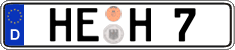 German license plate, Regular plates