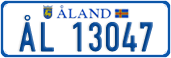License plate of Åland, Cars (ÅL 12345)