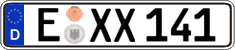 German license plate, Regular plates