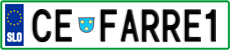 License plate of Slovenia, Vanity Plates