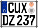 German license plate, Regular plates