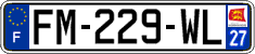 French license plate, SIV (ordinary)