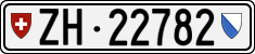 License plate of Switzerland, Cars