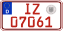 German license plate, Red license plates