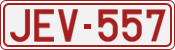 License plate of Belgium, 1951 year system