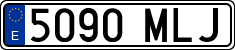 License plates of Spain, Ordinary (2000)