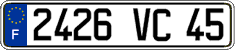 French license plate, FNI