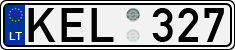 License plate of Lithuania, Cars