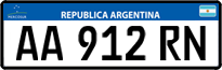 License plate of Argentina, Cars (Mercosur, AB 123 CD)