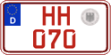 German license plate, Red license plates
