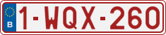 License plate of Belgium, Regular plates (2010)
