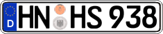 German license plate, Regular plates