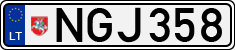 License plate of Lithuania, Cars