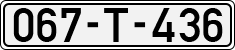 License plate of Bosnia and Herzegovina, 1998 year system
