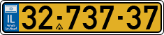 License plate of Israel, Regular plates