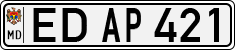 License plate of Moldova, Cars (1992)