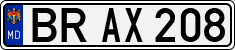 License plate of Moldova, Cars (1992)