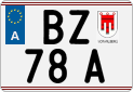 License plate of Austria, Regular plates