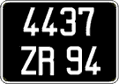 French license plate, FNI