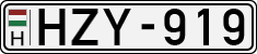 license plates of Hungary, Cars (1990)
