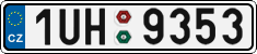 License plate of the Czech Republic, Cars (2001)
