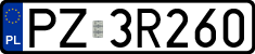 License plates of Poland, Regular car plates