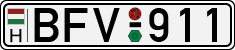 license plates of Hungary, Cars (1990)