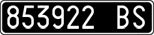 License plate of Italy, Cars (1927 year series)