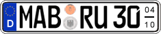 German license plate, Seasonal plates