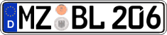 German license plate, Regular plates