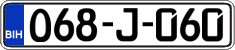 License plate of Bosnia and Herzegovina, Regular plates