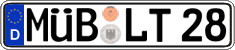 German license plate, Regular plates