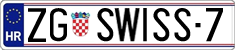 License plate of Croatia, Vanity Plates