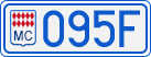 License plate of Monaco, Cars