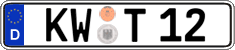 German license plate, Regular plates