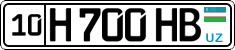 License plate of Uzbekistan, Private owners