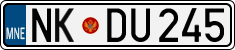 License plate of Montenegro, Cars