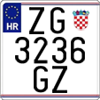License plate of Croatia, Motorcycles