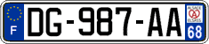 French license plate, SIV (ordinary)