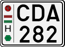 license plates of Hungary, Cars (1990)