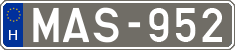 license plates of Hungary, Cars (1990)