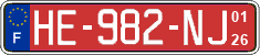 French license plate, SIV (transit plates)