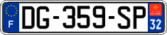 French license plate, SIV (ordinary)