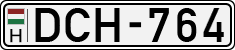 license plates of Hungary, Cars (1990)