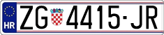 License plate of Croatia, Regular plates