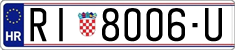 License plate of Croatia, Regular plates